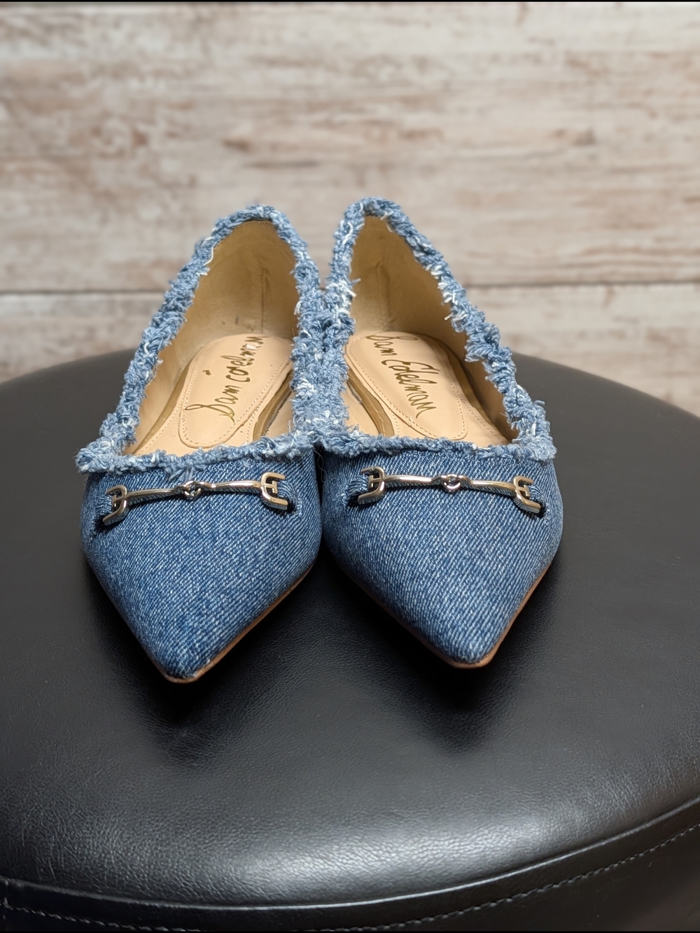 Sam Edelman Denim Pointed-Toe Flat NWOT - Picture 4 of 9